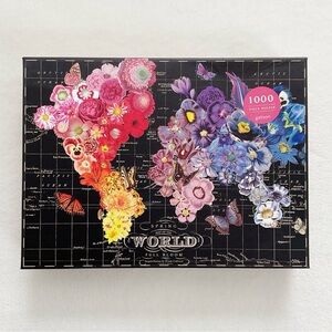 Galison “Spring Map of the World – Full Bloom” 1000 Piece Puzzle 27x20